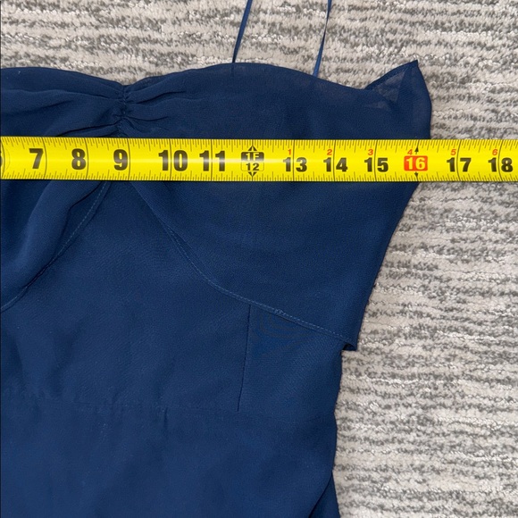 NWT Amanda Uprichard Darien Maxi Dress Navy Small Revolve - Picture 9 of 14